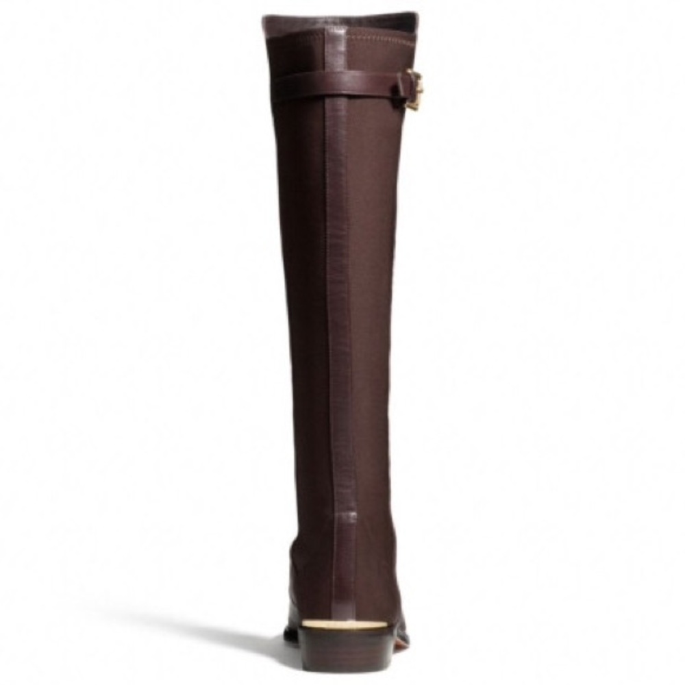 Coach Black and Brown Knee-High Boots - Picture 2 of 10